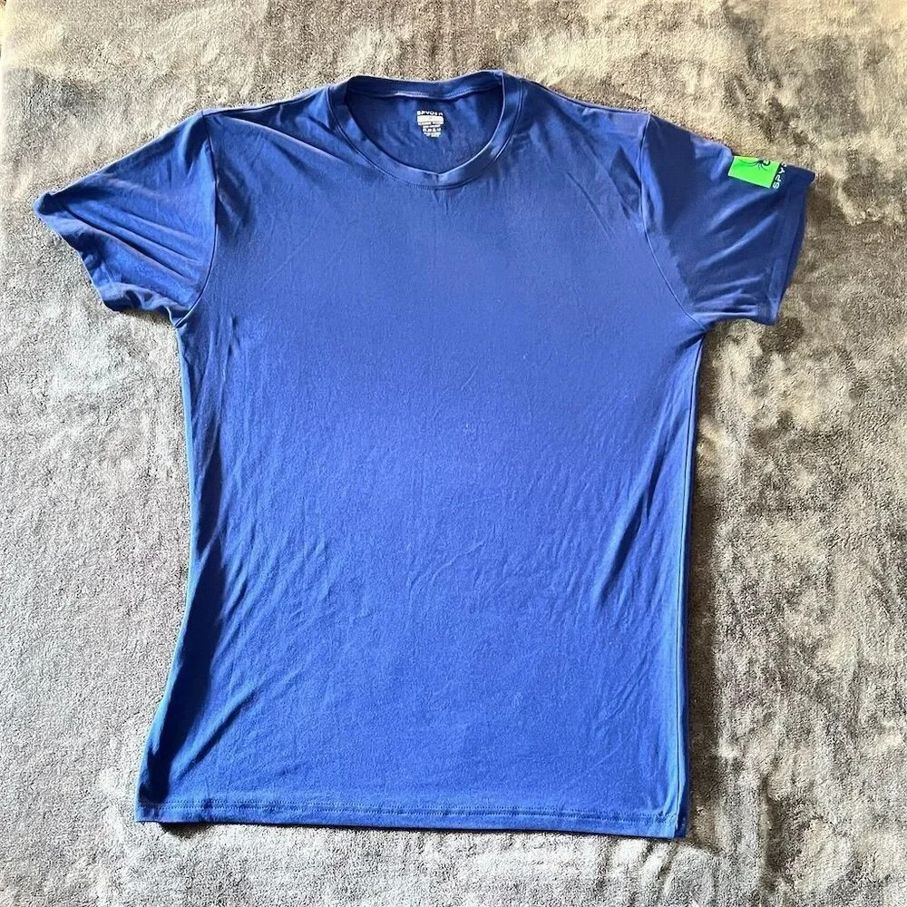 Spyder Men's Blue Performance T-Shirt Medium Breathable Stretch Logo Tee